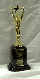 Achievement figure on piano finish rosewood base