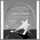 crystal circle silver star accent award