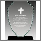 shield facet clear glass elegant award