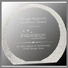 round crystal crackled edges award