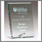 clear glass stand-up award