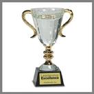 crystal gold cup trophy award