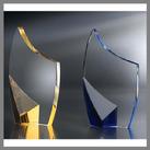 red amber blue crystal award