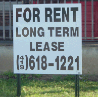 outdoor coroplast sign Real estate site signage