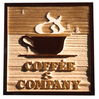 sign foam sign Sandblasted redwood